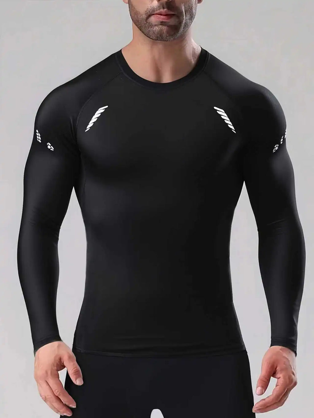 5 Pack Men's Compression Shirts Long Sleeve Workout Gym T-Shirt Running Top Cool Dry Sports Baselayer Undershirts