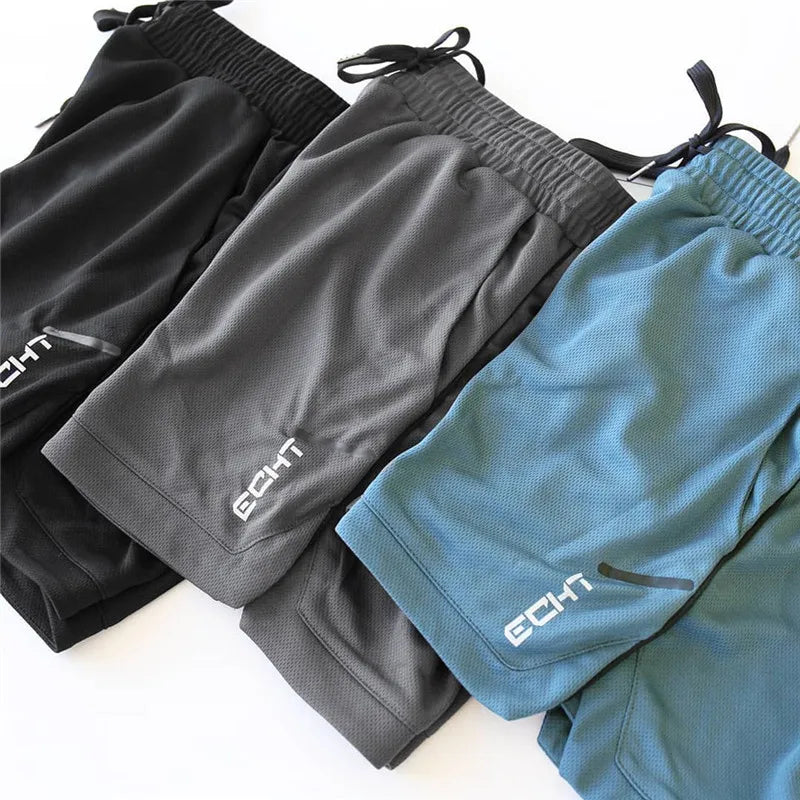 Mens Gym Training Shorts Men Sports Casual Clothing Fitness Workout Running Grid quick-drying compression Shorts Athletics