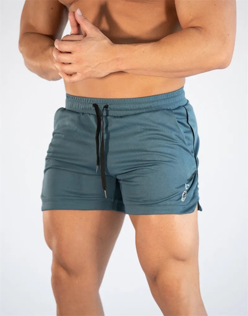 Mens Gym Training Shorts Men Sports Casual Clothing Fitness Workout Running Grid quick-drying compression Shorts Athletics