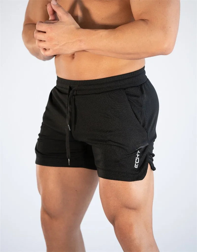 Mens Gym Training Shorts Men Sports Casual Clothing Fitness Workout Running Grid quick-drying compression Shorts Athletics