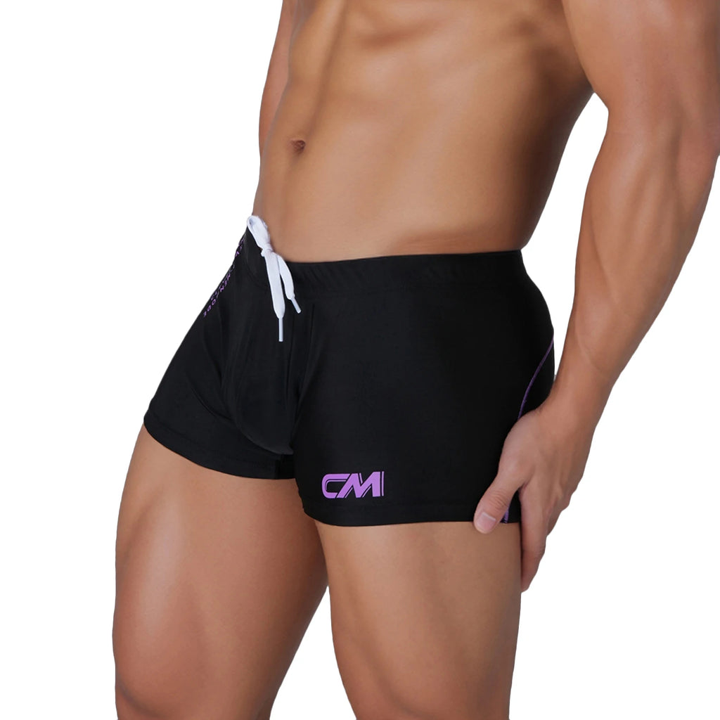 Men’s Swim Trunks with Bulge Pouch – Comfortable Drawstring Beach Shorts