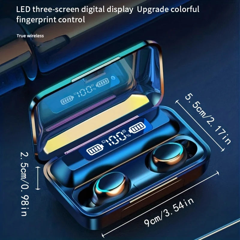 TWS Wireless Earbuds with LED Charging Display, Touch Control & Stereo Sound – Bluetooth In-Ear Headphones for iOS and Android