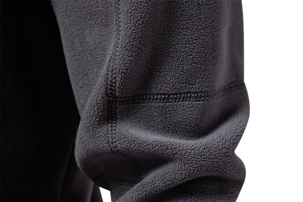 Men’s Fleece Jacket – Thick Warm Softshell Pullover Sweatshirt with Zipper Neck, Casual Winter Jacket