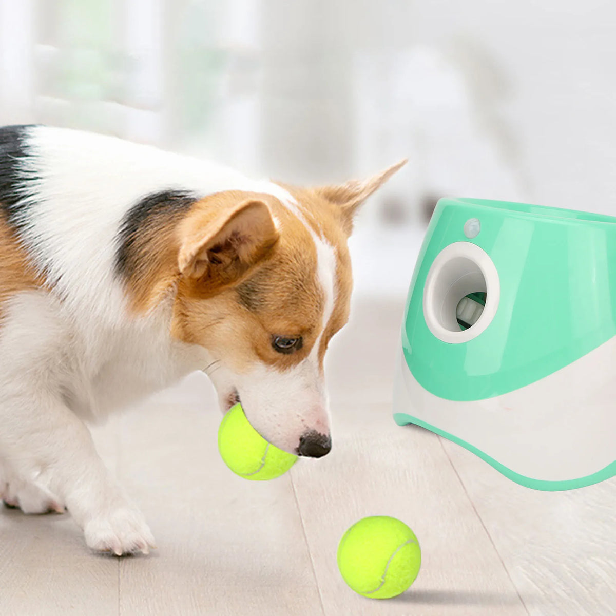 Lanzador automático de pelotas para perros, lanzador de pelotas recargable, juguete interactivo para mascotas con 3 modos, para interiores y exteriores