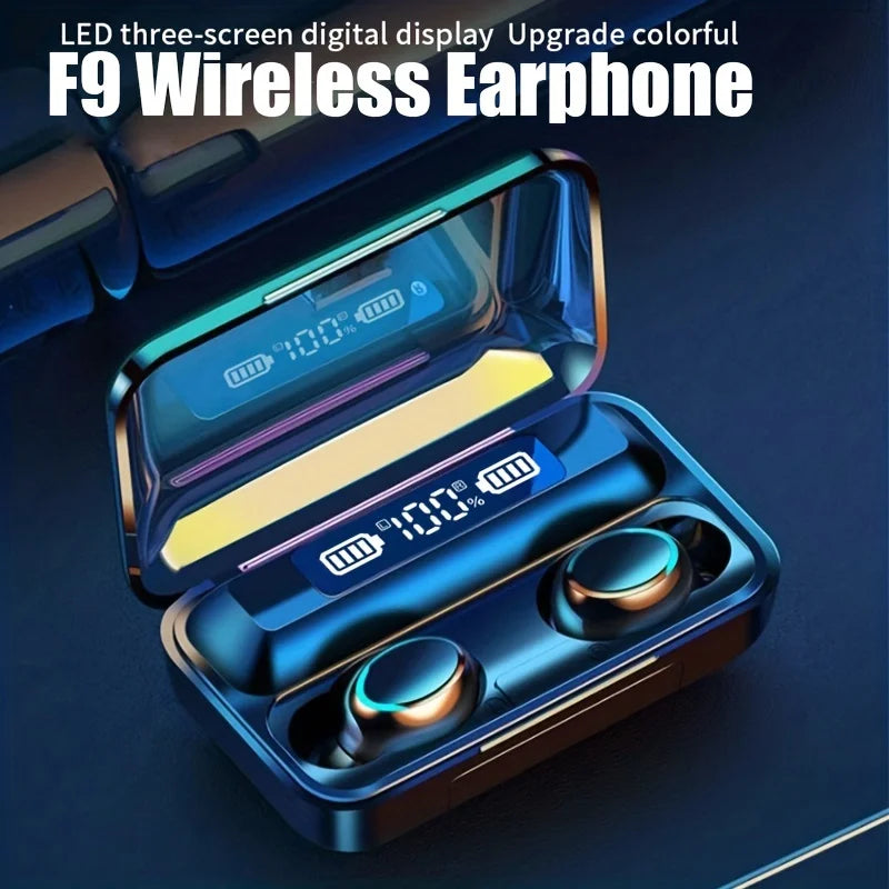 TWS Wireless Earbuds with LED Charging Display, Touch Control & Stereo Sound – Bluetooth In-Ear Headphones for iOS and Android