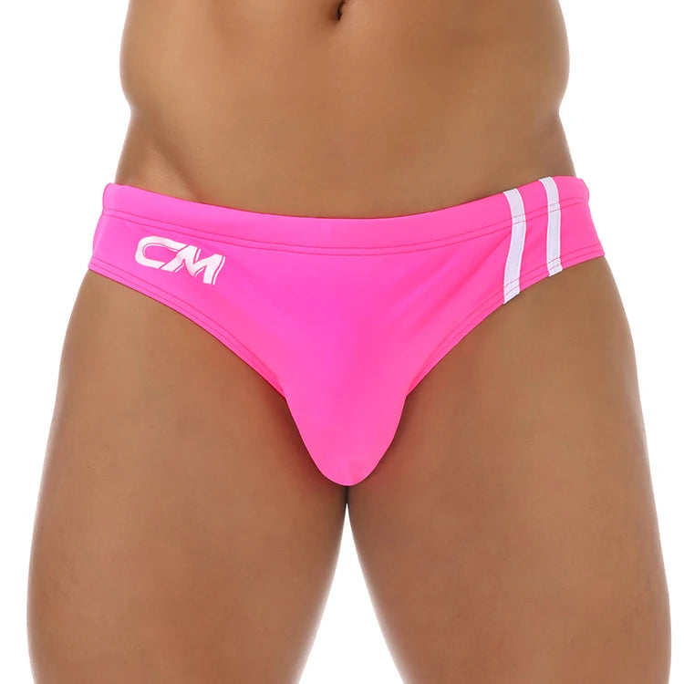 Men Swimming Briefs Drawstring Bathing Suit Shorts Summer Beaches Swimwear Comfortable Bulge Pouch Swim Trunks Pools Bathing