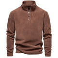 Men’s Fleece Jacket – Thick Warm Softshell Pullover Sweatshirt with Zipper Neck, Casual Winter Jacket