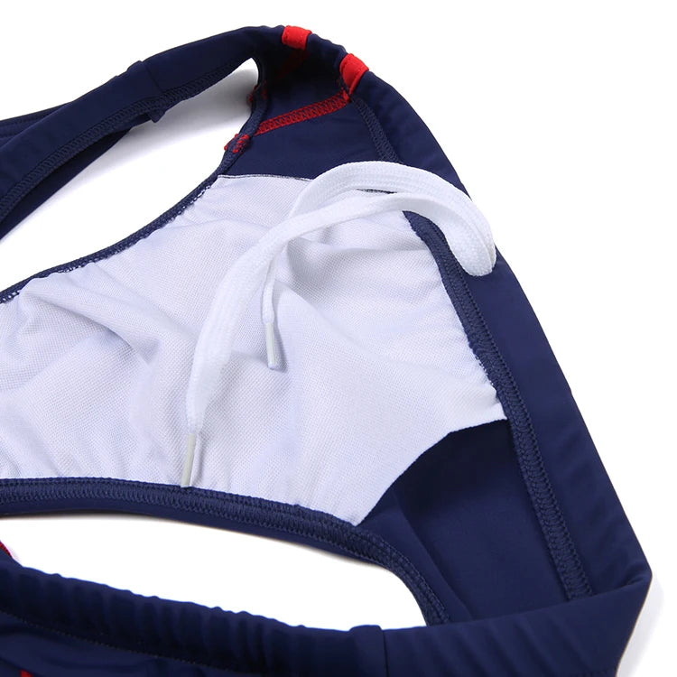 Men Swimming Briefs Drawstring Bathing Suit Shorts Summer Beaches Swimwear Comfortable Bulge Pouch Swim Trunks Pools Bathing