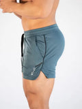 Mens Gym Training Shorts Men Sports Casual Clothing Fitness Workout Running Grid quick-drying compression Shorts Athletics