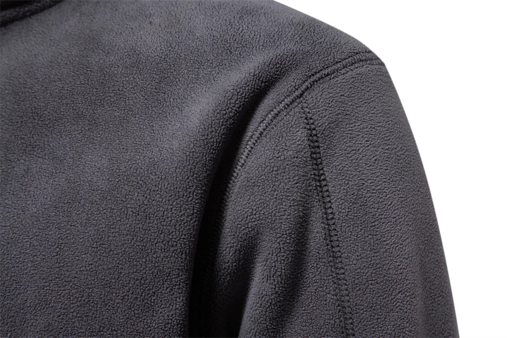 Men’s Fleece Jacket – Thick Warm Softshell Pullover Sweatshirt with Zipper Neck, Casual Winter Jacket