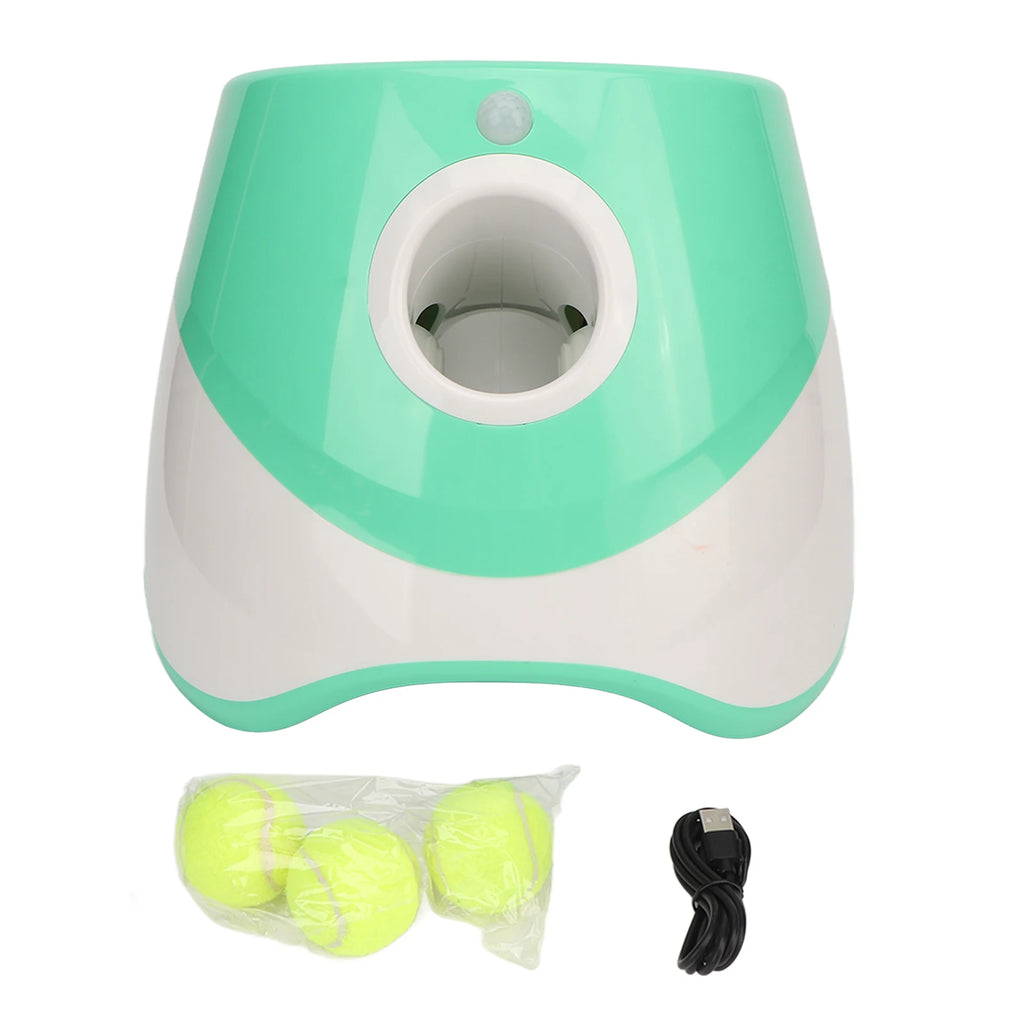 Lanzador automático de pelotas para perros, lanzador de pelotas recargable, juguete interactivo para mascotas con 3 modos, para interiores y exteriores