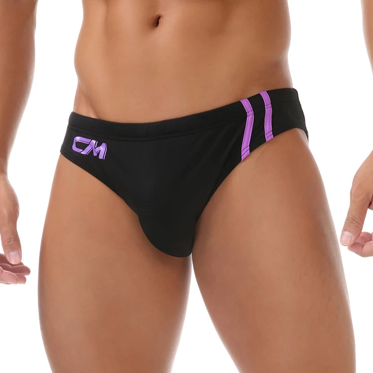Men Swimming Briefs Drawstring Bathing Suit Shorts Summer Beaches Swimwear Comfortable Bulge Pouch Swim Trunks Pools Bathing