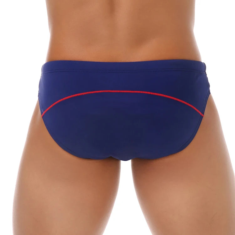 Men Swimming Briefs Drawstring Bathing Suit Shorts Summer Beaches Swimwear Comfortable Bulge Pouch Swim Trunks Pools Bathing